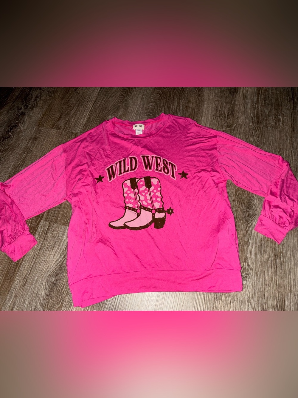 🤠💖 BiBi Wild West Graphic Top – Size Small | NWOT 💖🤠